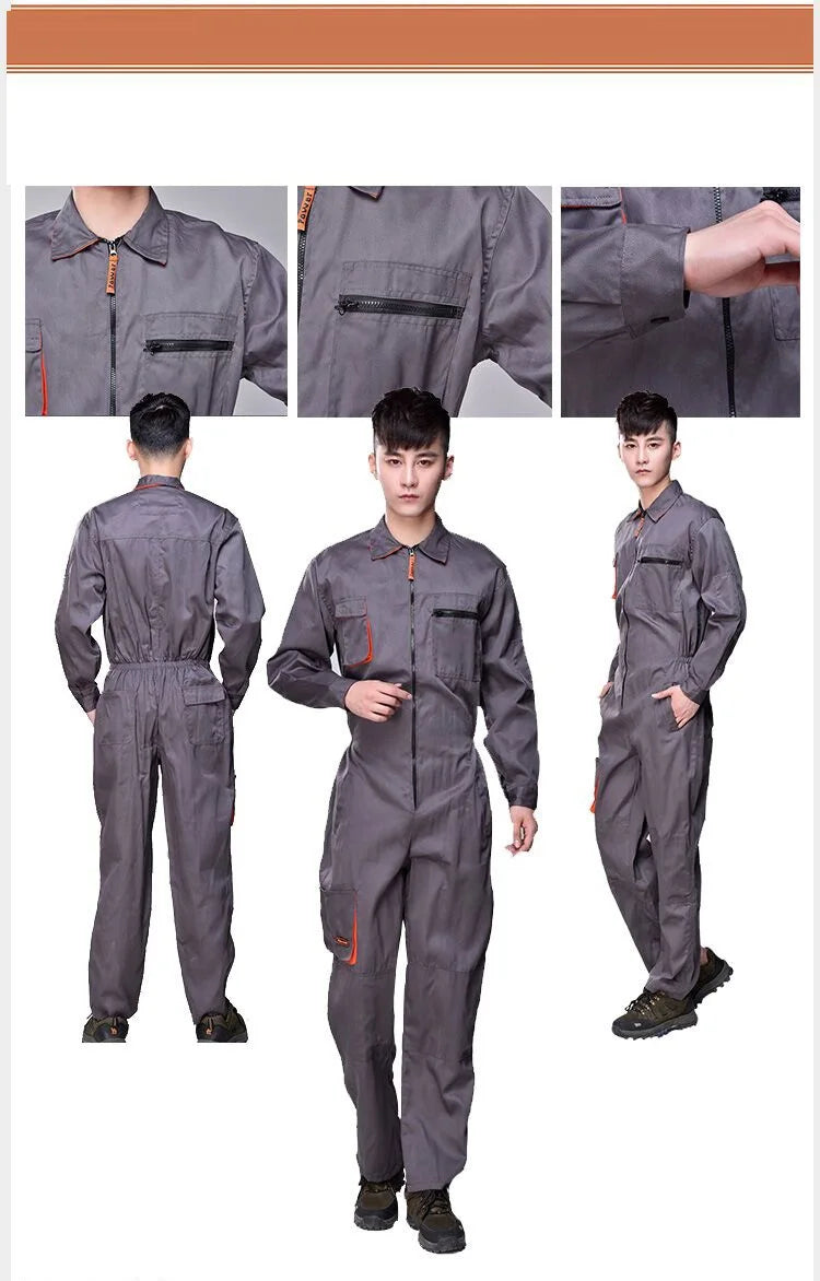Work Overalls Uniform Men's Jumpsuit Working Coveralls Welding Suit Working Suit Safety Clothing Mechanic Work Overall Costume