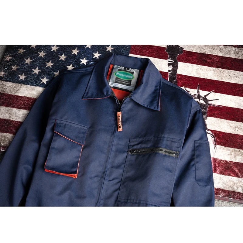 Work Overalls Uniform Men's Jumpsuit Working Coveralls Welding Suit Working Suit Safety Clothing Mechanic Work Overall Costume