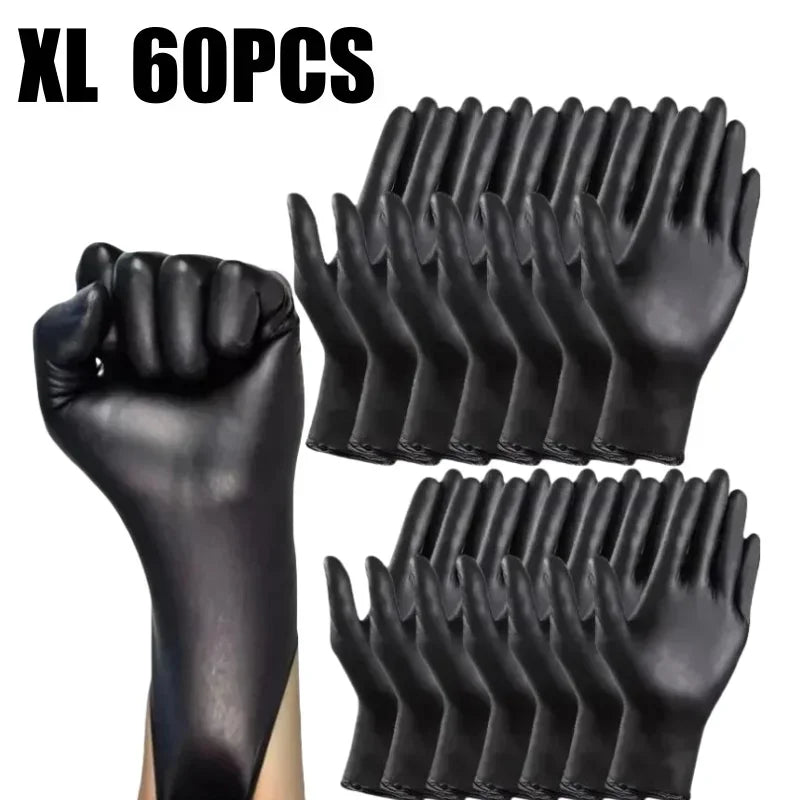 Black Disposable Vinyl Gloves Pvc Safety Gloves Waterproof Touch Screen Anti Chemical Gloves for Housework Cleaning Tools