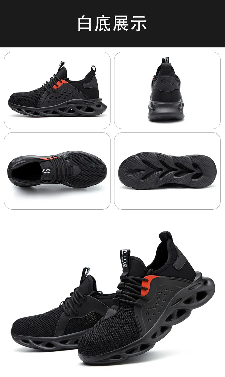 Lightweight Safety Shoes For Men Protective Work Boots Anti-smash Puncture Proof Industrial WorkShoes Outdoor Safety Sneakers