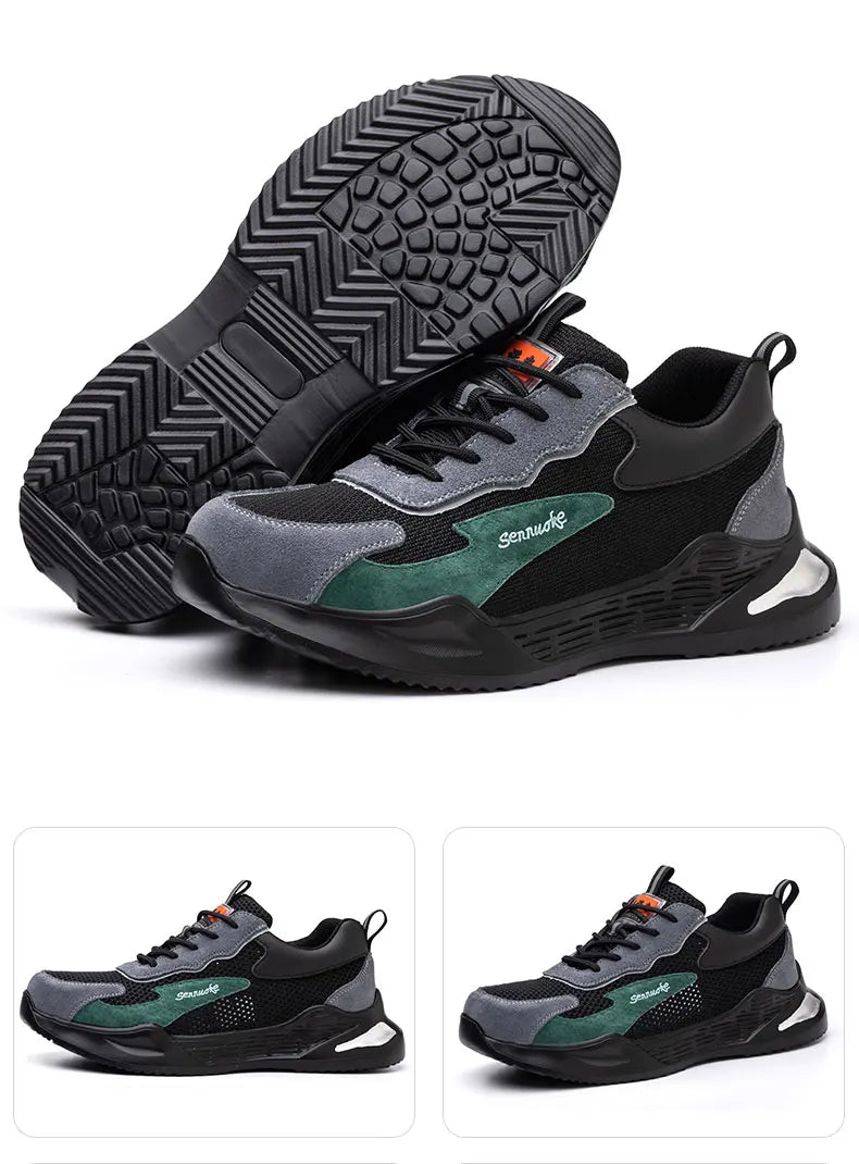 Men Safety Shoes Lightweight Steel Toe for Work for Workers Work Wear Industrial Safety Tennis Sneakers