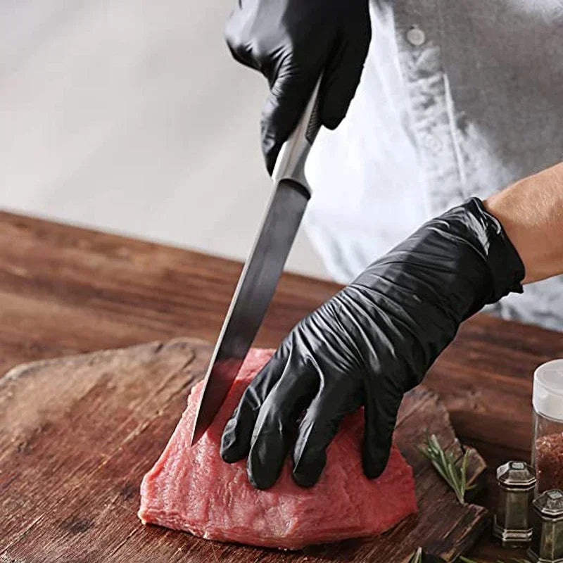 Black Disposable Vinyl Gloves Pvc Safety Gloves Waterproof Touch Screen Anti Chemical Gloves for Housework Cleaning Tools
