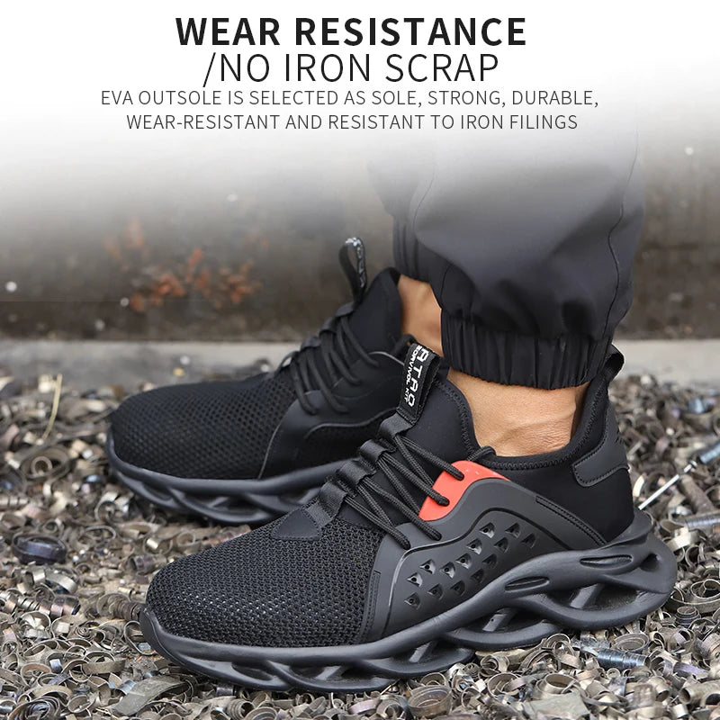 Lightweight Safety Shoes For Men Protective Work Boots Anti-smash Puncture Proof Industrial WorkShoes Outdoor Safety Sneakers