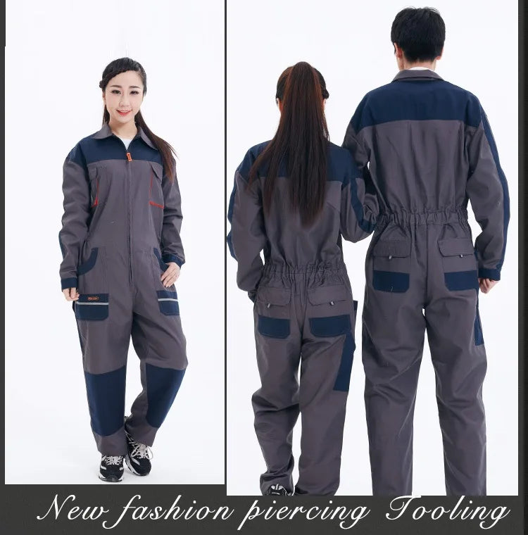 Work Overalls Uniform Men's Jumpsuit Working Coveralls Welding Suit Working Suit Safety Clothing Mechanic Work Overall Costume