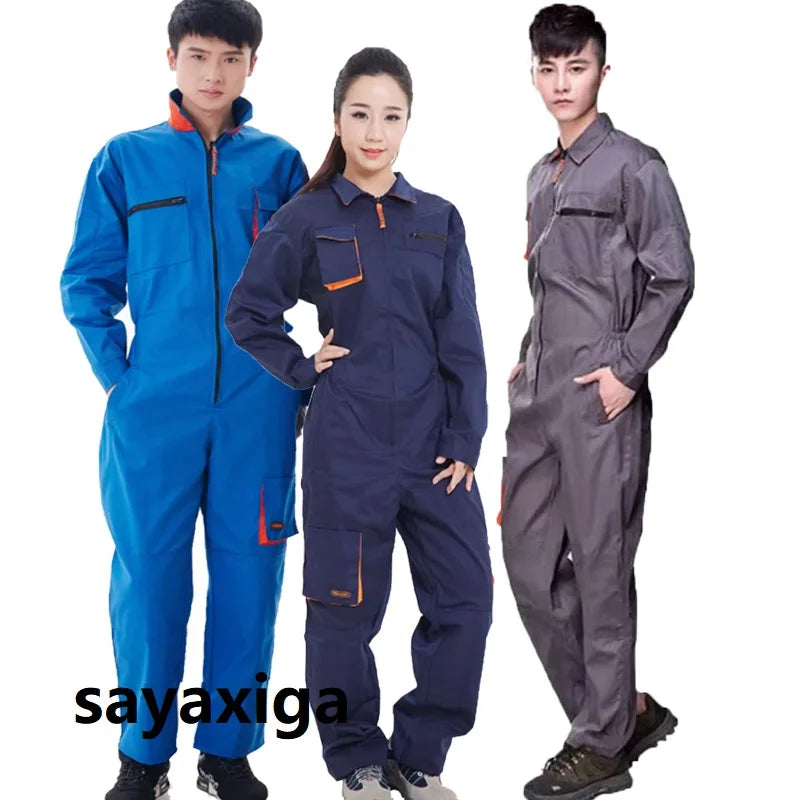 Work Overalls Uniform Men's Jumpsuit Working Coveralls Welding Suit Working Suit Safety Clothing Mechanic Work Overall Costume