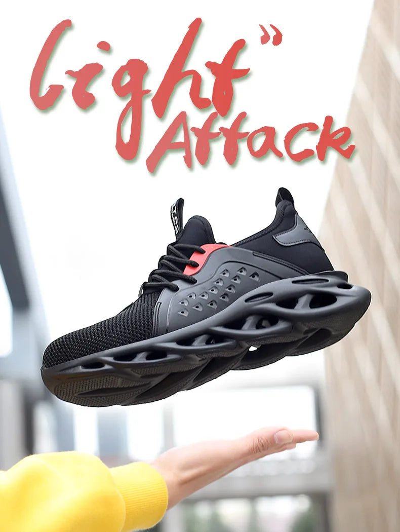 Lightweight Safety Shoes For Men Protective Work Boots Anti-smash Puncture Proof Industrial WorkShoes Outdoor Safety Sneakers