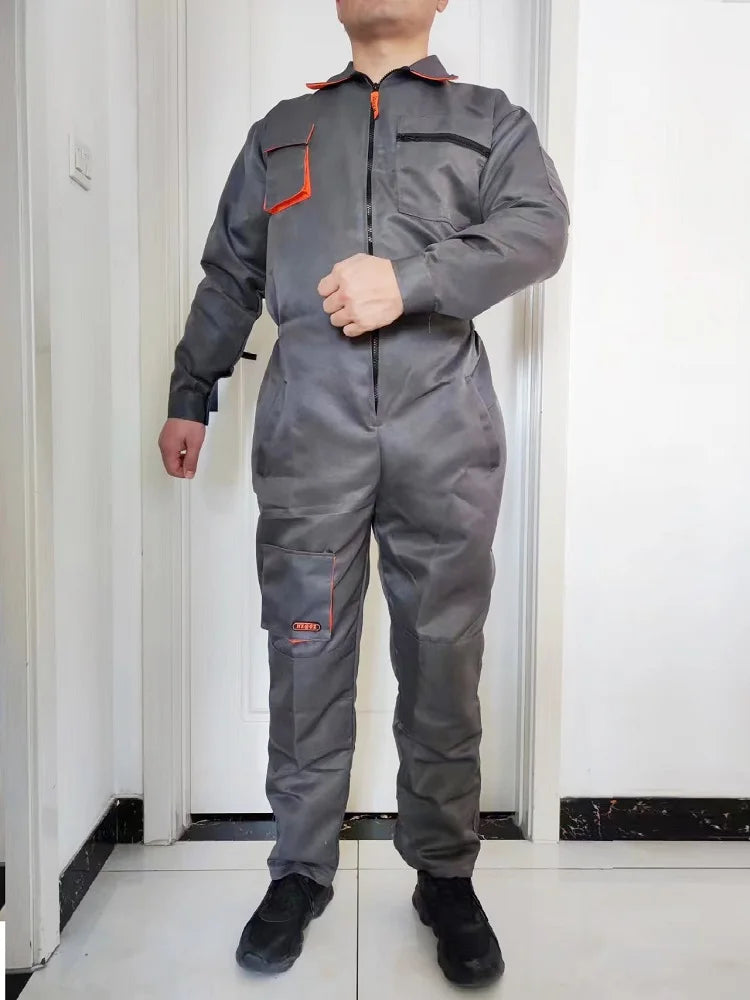 Work Overalls Uniform Men's Jumpsuit Working Coveralls Welding Suit Working Suit Safety Clothing Mechanic Work Overall Costume