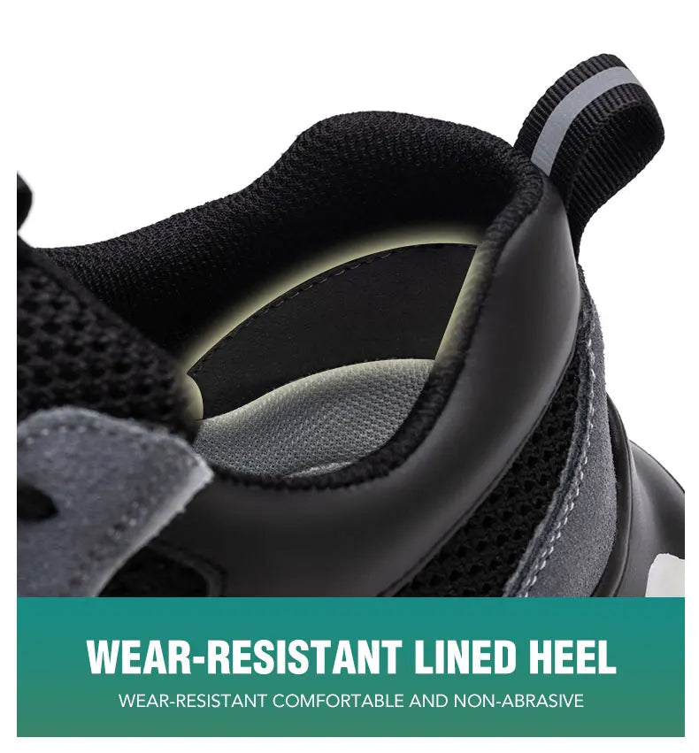 Men Safety Shoes Lightweight Steel Toe for Work for Workers Work Wear Industrial Safety Tennis Sneakers