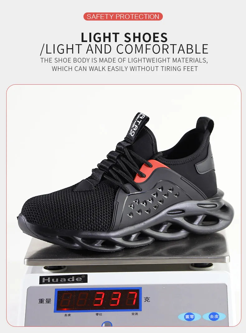 Lightweight Safety Shoes For Men Protective Work Boots Anti-smash Puncture Proof Industrial WorkShoes Outdoor Safety Sneakers
