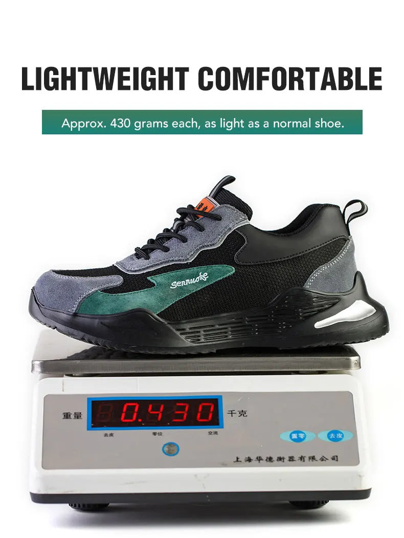 Men Safety Shoes Lightweight Steel Toe for Work for Workers Work Wear Industrial Safety Tennis Sneakers