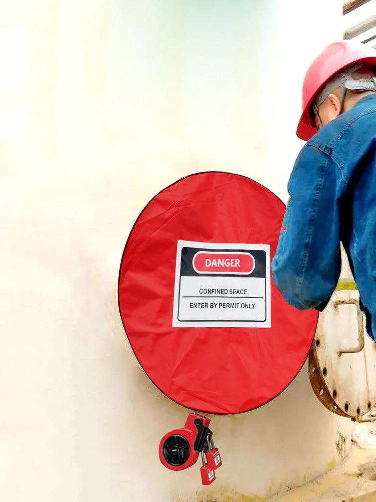 Confined Space Entrance Lockout Seal Cover Storage Tank Maintenance Operations Control No Entry Off Limits Danger Warning Notice