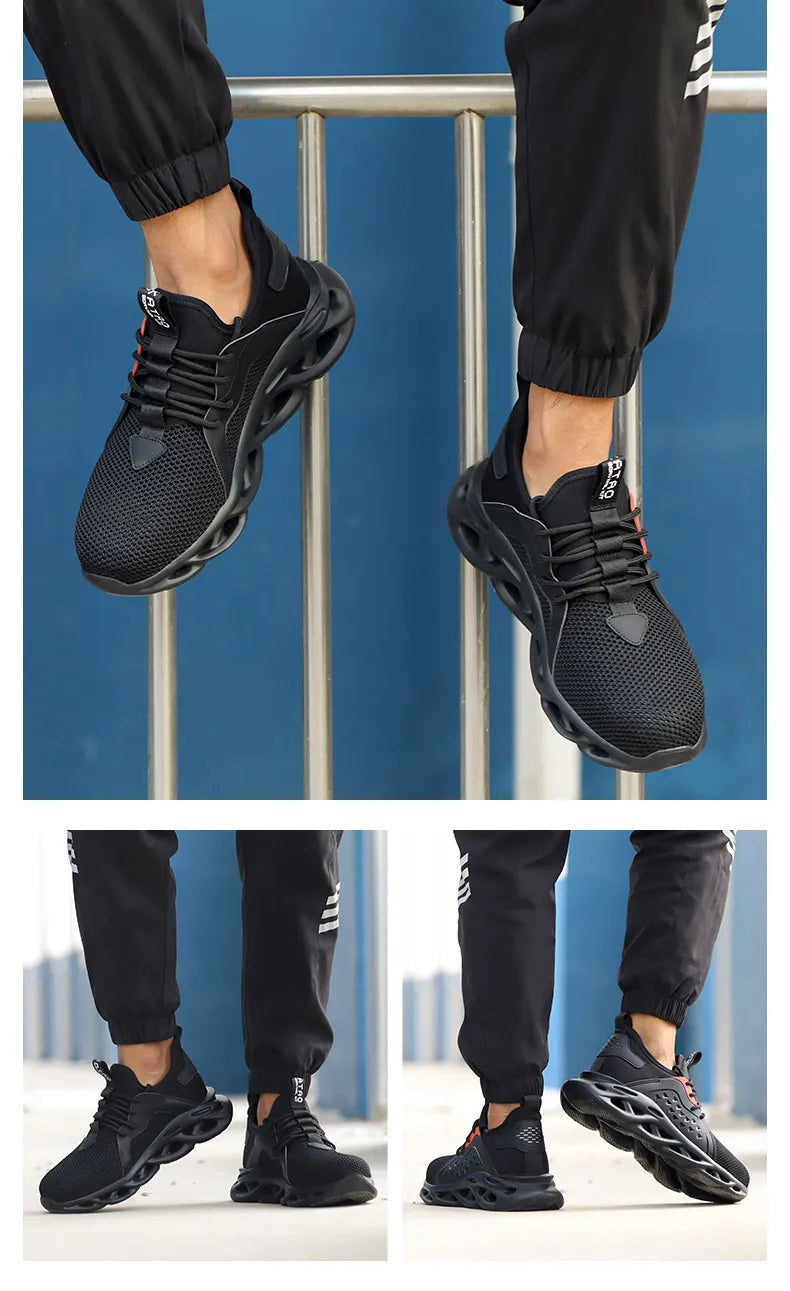 Lightweight Safety Shoes For Men Protective Work Boots Anti-smash Puncture Proof Industrial WorkShoes Outdoor Safety Sneakers