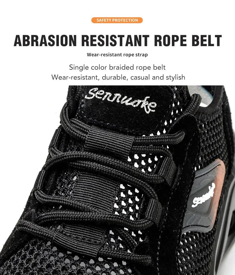 Men Safety Shoes Lightweight Steel Toe for Work for Workers Work Wear Industrial Safety Tennis Sneakers