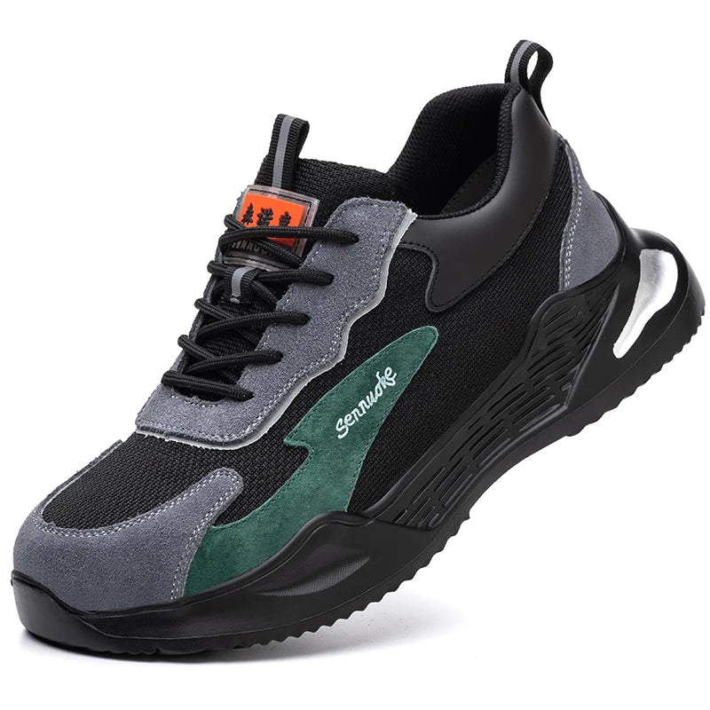 Men Safety Shoes Lightweight Steel Toe for Work for Workers Work Wear Industrial Safety Tennis Sneakers