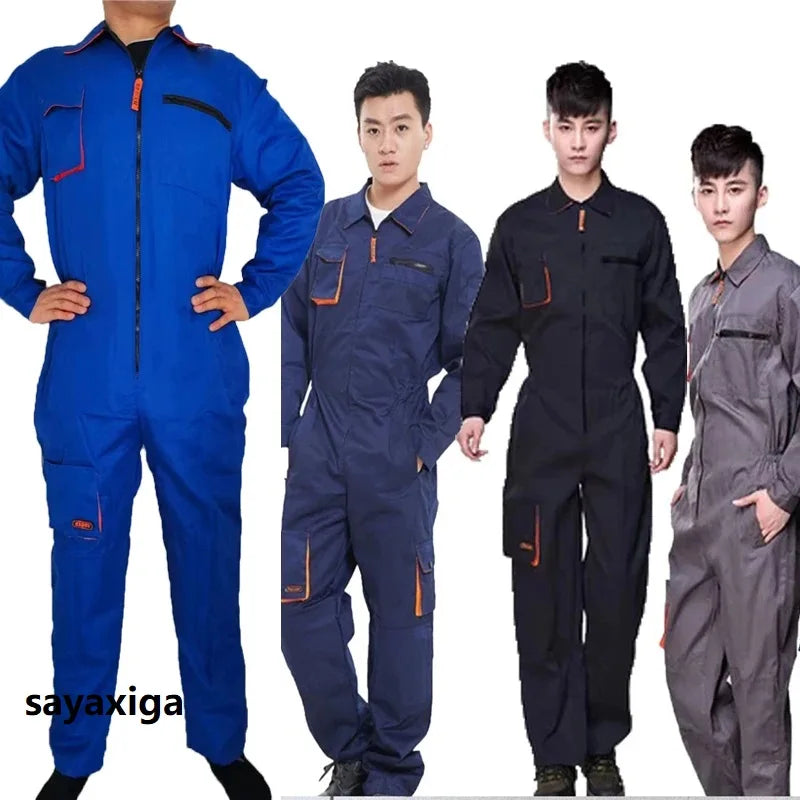 Work Overalls Uniform Men's Jumpsuit Working Coveralls Welding Suit Working Suit Safety Clothing Mechanic Work Overall Costume
