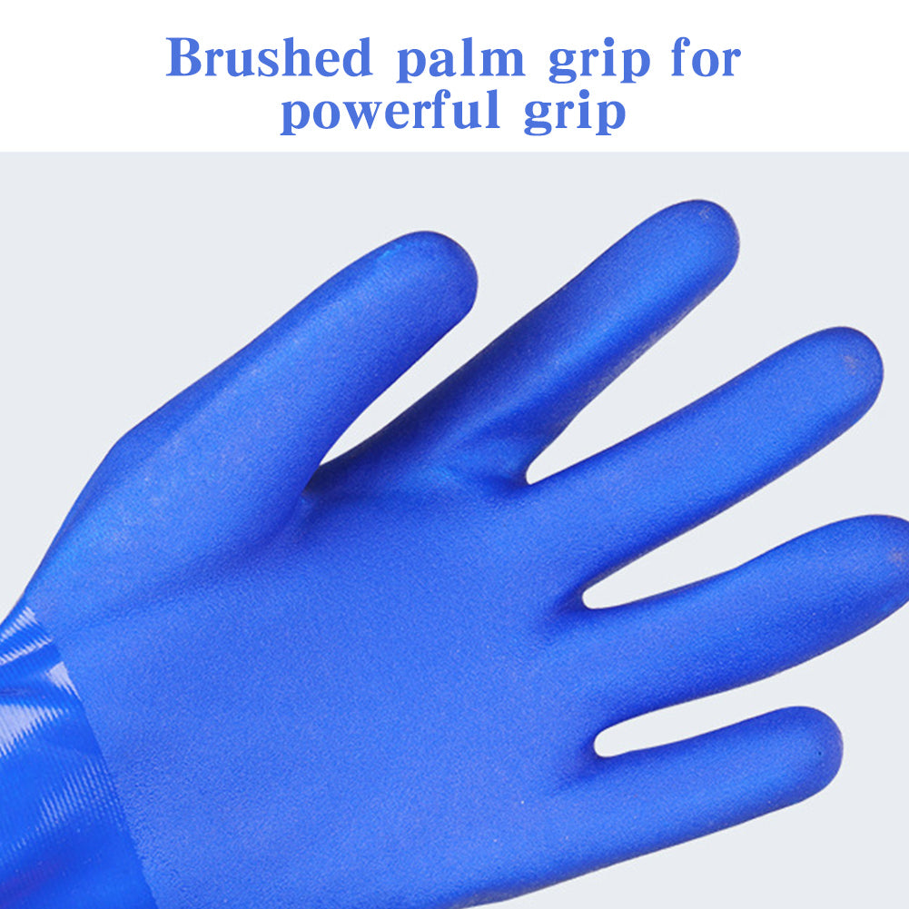 Long Waterproof Drain Cleaning Gloves PVC Reusable Heavy Duty Long Rubber Gloves,Chemical Resistant Gloves