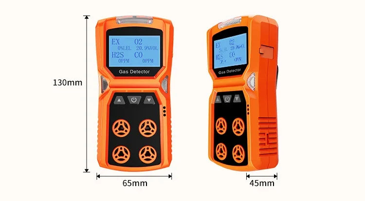 Multi Gas Detector Gas Meter O2 H2S CO LEL 4 in 1 Oxygen Hydrogen Sulfide Carbon Monoxide Combustible Gas Leak Detector