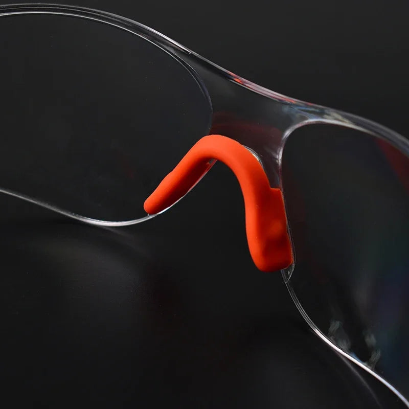 12PCS Lab Work Safety Eye Protective Glasses PC Material Anti Impact Wind Dust Proof Goggles Safety Riding Clear Glasses