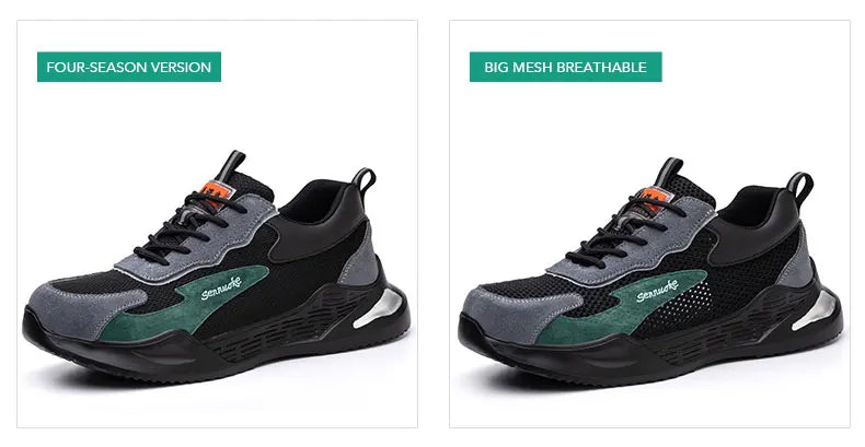 Men Safety Shoes Lightweight Steel Toe for Work for Workers Work Wear Industrial Safety Tennis Sneakers