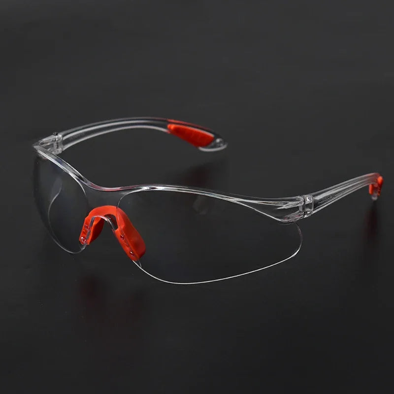 12PCS Lab Work Safety Eye Protective Glasses PC Material Anti Impact Wind Dust Proof Goggles Safety Riding Clear Glasses