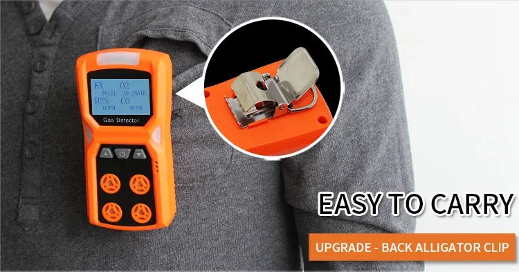 Multi Gas Detector Gas Meter O2 H2S CO LEL 4 in 1 Oxygen Hydrogen Sulfide Carbon Monoxide Combustible Gas Leak Detector