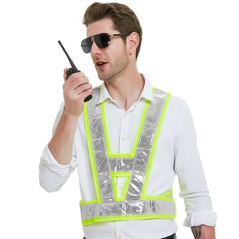 Reflective Safety Vests High Visibility Strap Security Traffic Warning Night Working Running Cycling Jacket Seguridad Industrial