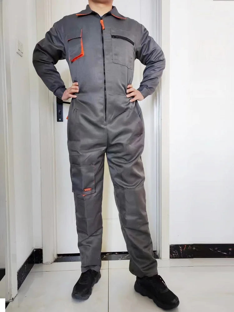 Work Overalls Uniform Men's Jumpsuit Working Coveralls Welding Suit Working Suit Safety Clothing Mechanic Work Overall Costume