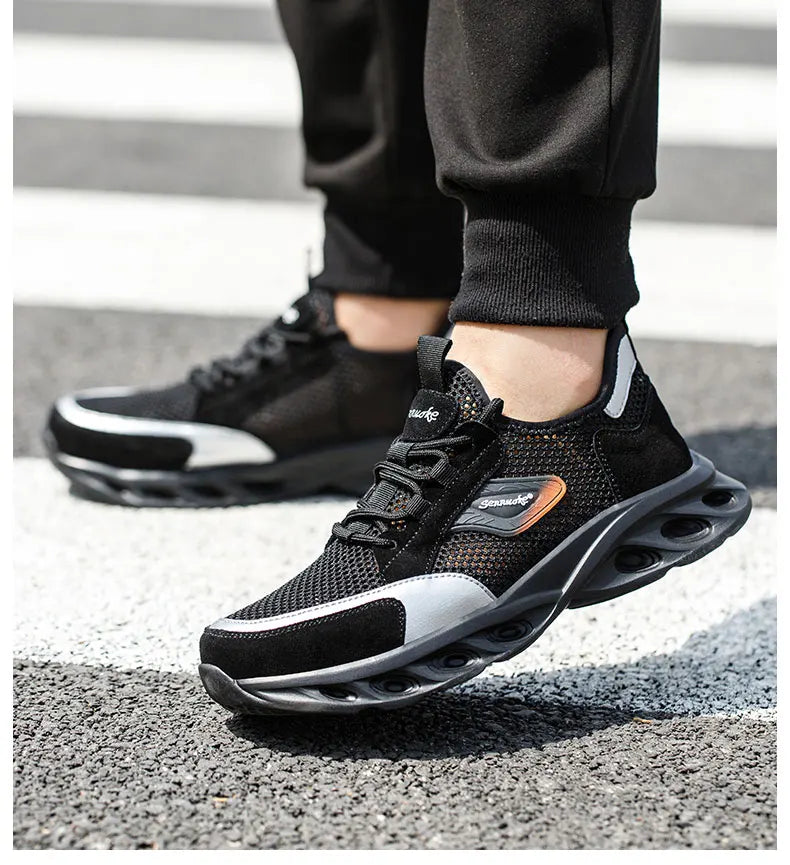 Men Safety Shoes Lightweight Steel Toe for Work for Workers Work Wear Industrial Safety Tennis Sneakers