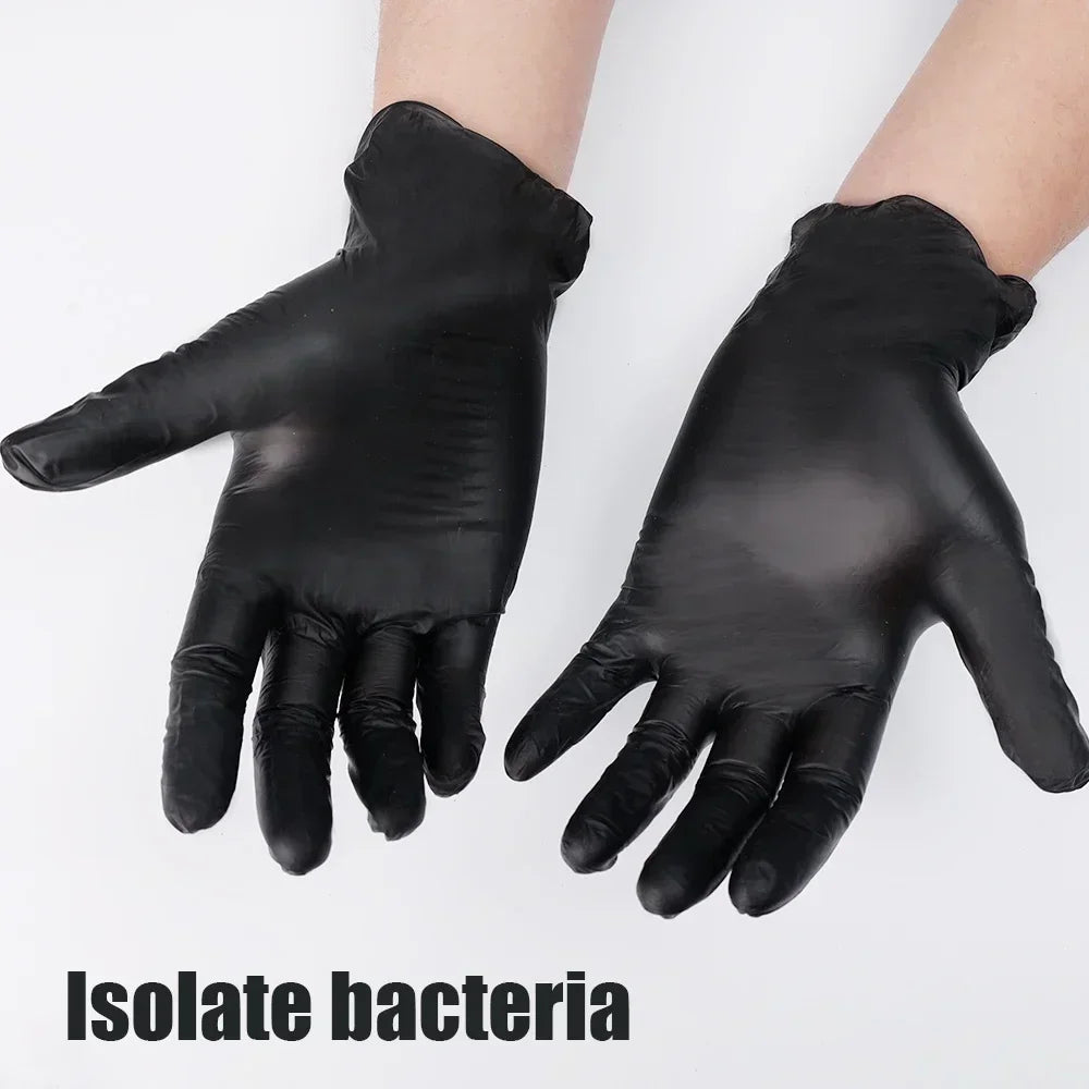 Black Disposable Vinyl Gloves Pvc Safety Gloves Waterproof Touch Screen Anti Chemical Gloves for Housework Cleaning Tools