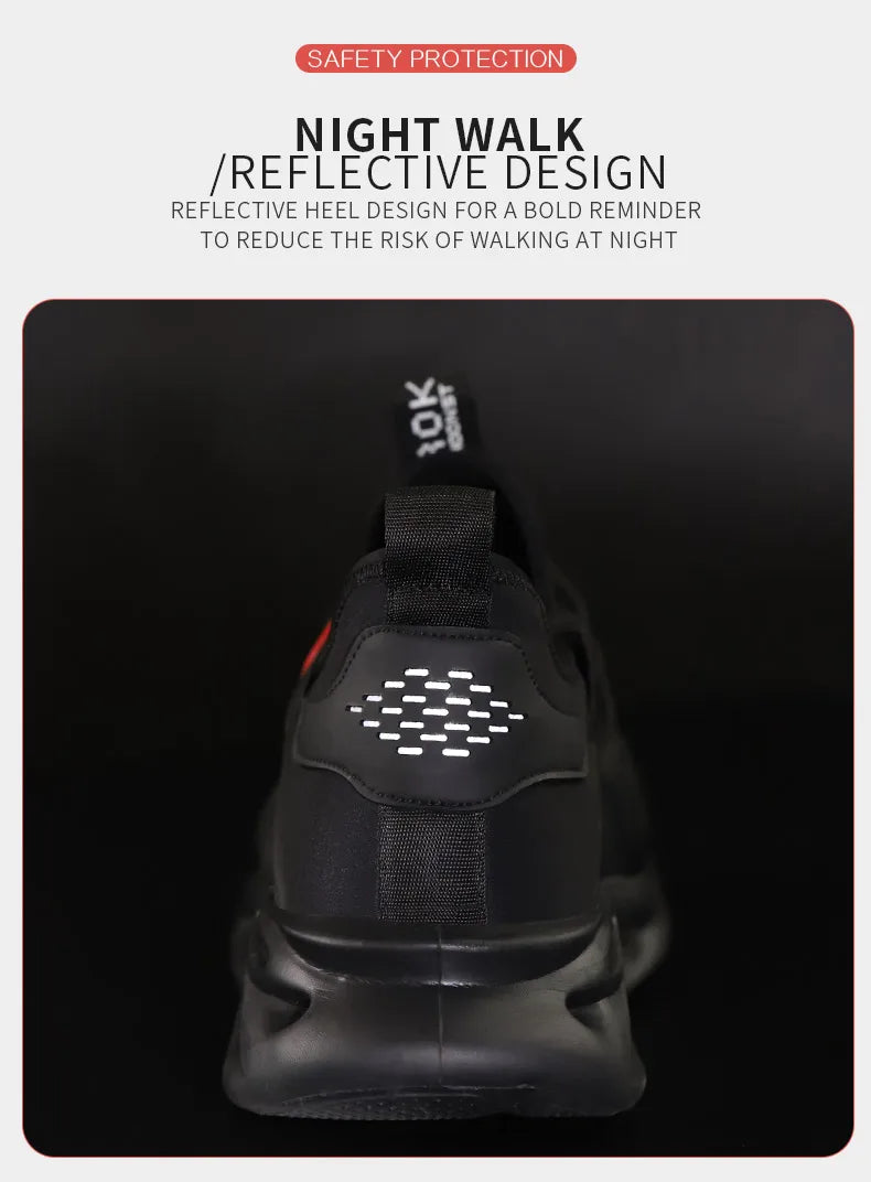 Lightweight Safety Shoes For Men Protective Work Boots Anti-smash Puncture Proof Industrial WorkShoes Outdoor Safety Sneakers