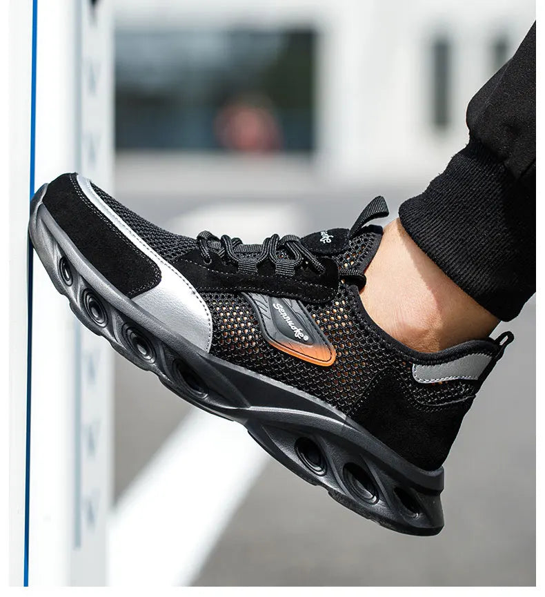 Men Safety Shoes Lightweight Steel Toe for Work for Workers Work Wear Industrial Safety Tennis Sneakers
