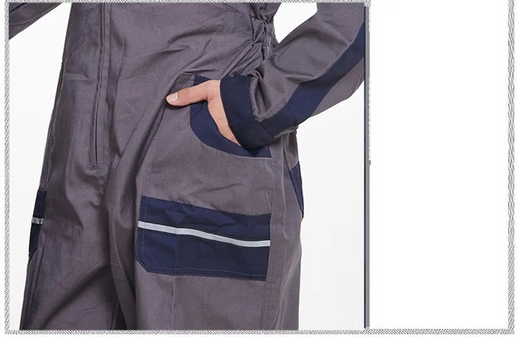 Work Overalls Uniform Men's Jumpsuit Working Coveralls Welding Suit Working Suit Safety Clothing Mechanic Work Overall Costume