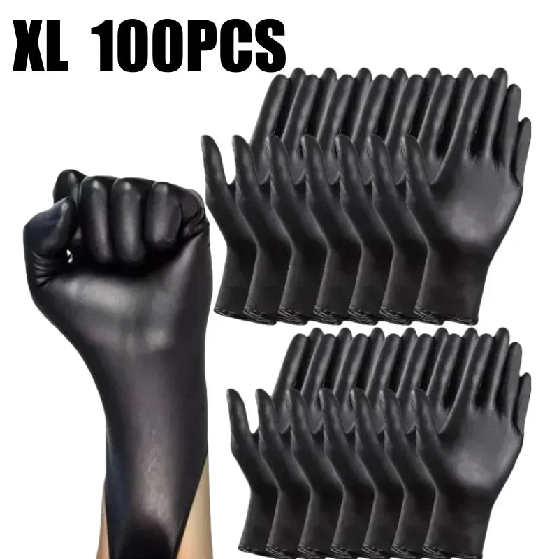 Black Disposable Vinyl Gloves Pvc Safety Gloves Waterproof Touch Screen Anti Chemical Gloves for Housework Cleaning Tools
