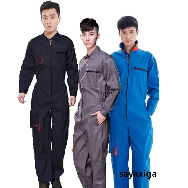 Work Overalls Uniform Men's Jumpsuit Working Coveralls Welding Suit Working Suit Safety Clothing Mechanic Work Overall Costume