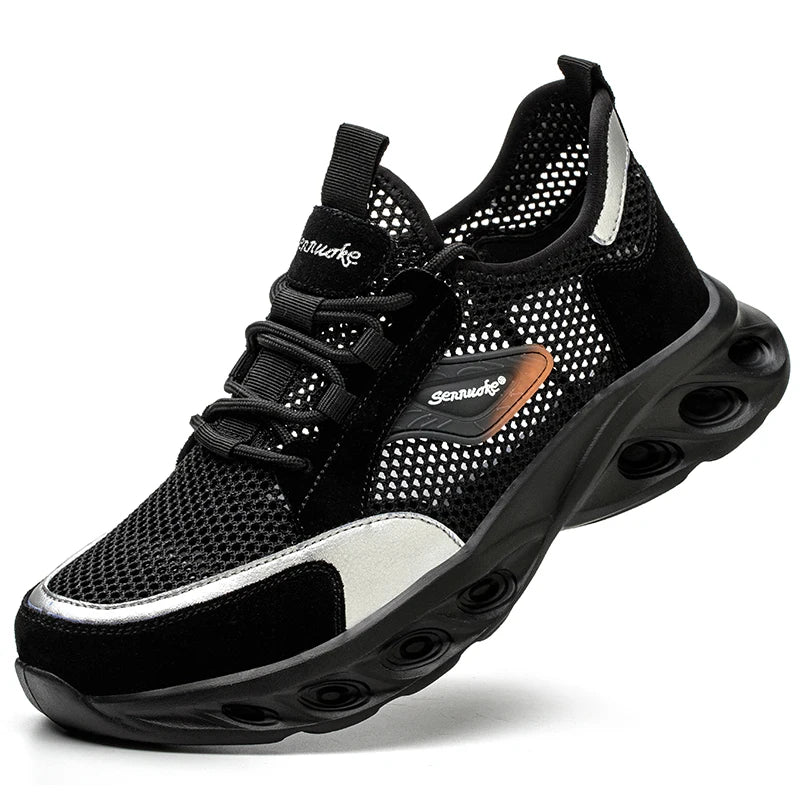 Men Safety Shoes Lightweight Steel Toe for Work for Workers Work Wear Industrial Safety Tennis Sneakers