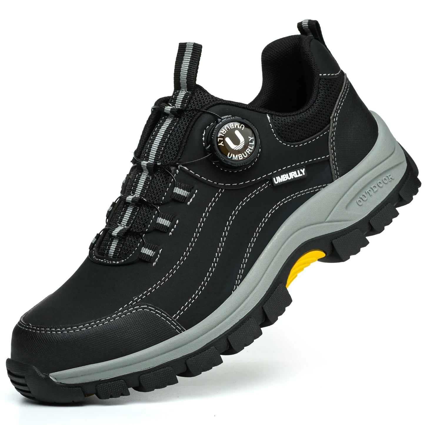 Black Leather Safety Shoes Security Boots Men's Security-Protection Industrial Safety Boots Man For Work Men Shoes Industrial