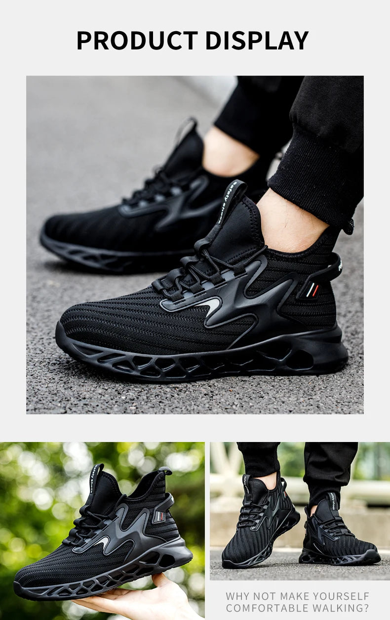 Breathable Men Work Shoes Steel Toe Safety Boots European Standard Anti-smash Anti-puncture Industrial Shoes Ladies Safety Shoes