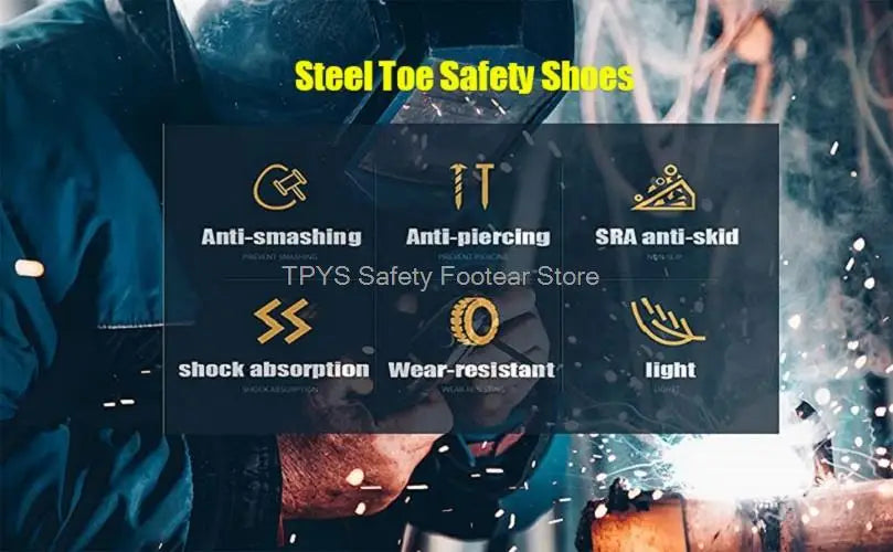 Protective Steel Toe Safety Shoes Men Anti-puncture Work Shoes Men Breathable Industrial Shoes Indestructible Work Safety Boots
