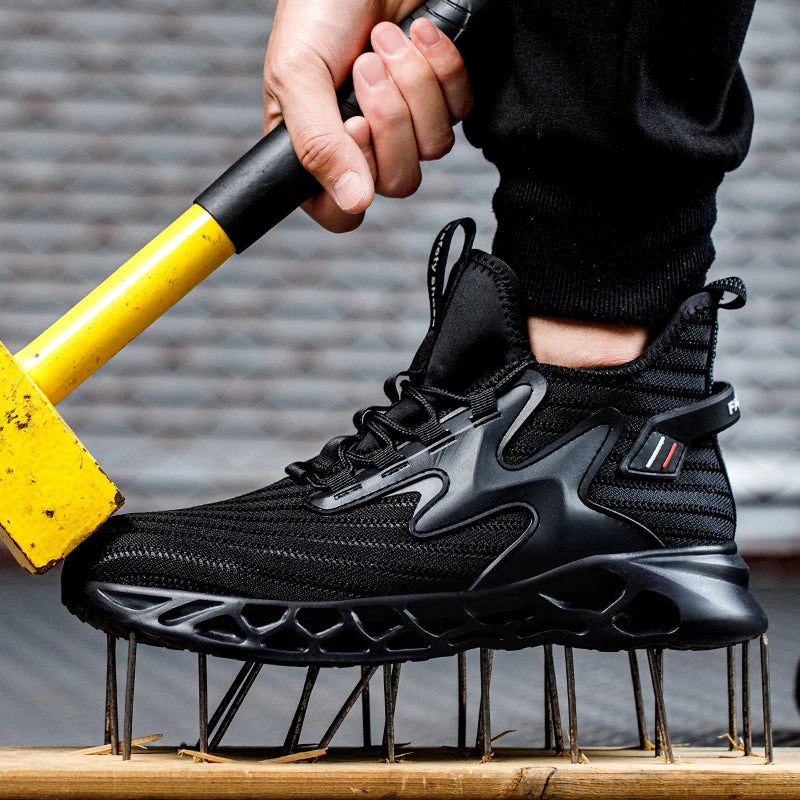 Breathable Men Work Shoes Steel Toe Safety Boots European Standard Anti-smash Anti-puncture Industrial Shoes Ladies Safety Shoes