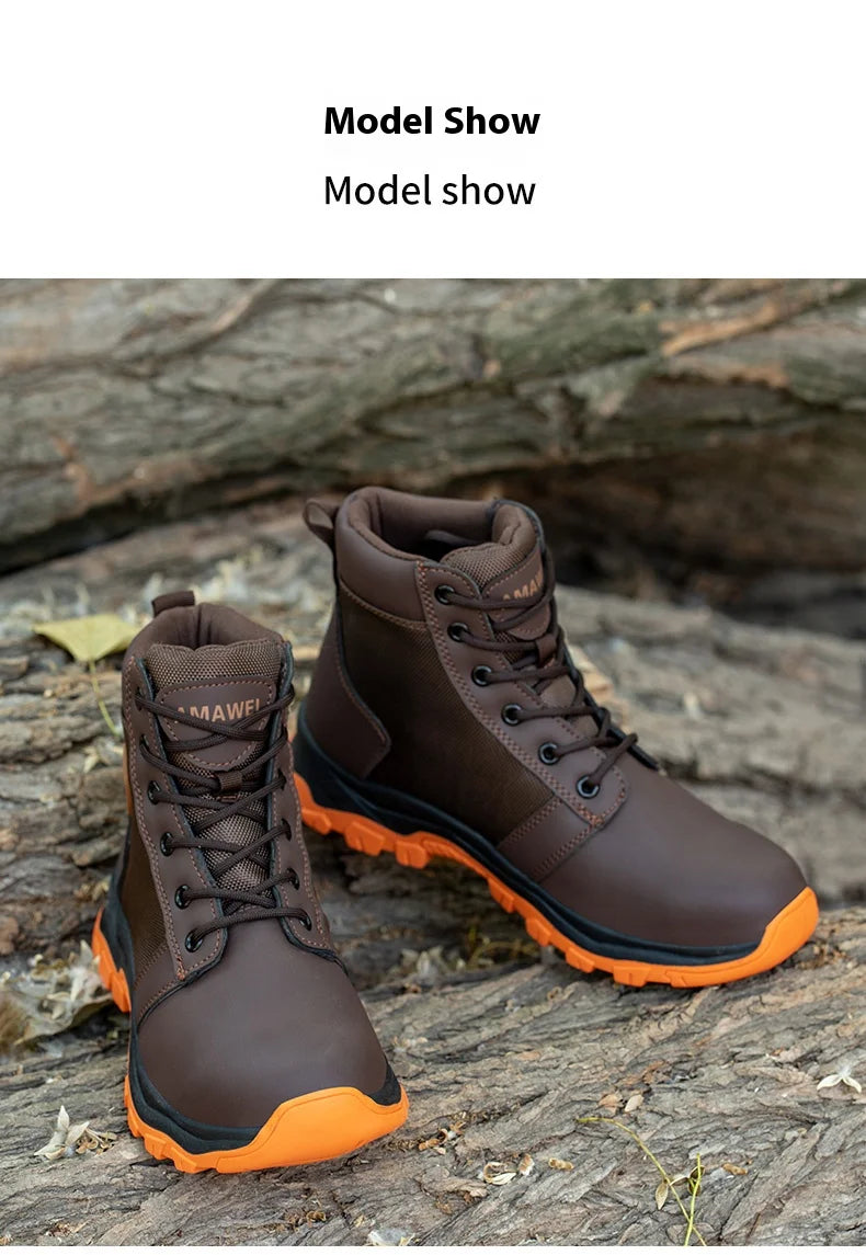 Men Safety Shoes Steel Toe Sneaker Sport Slip Resistant Work Safety Boots Puncture Proof Work Shoes Anti-smash Industrial Shoes