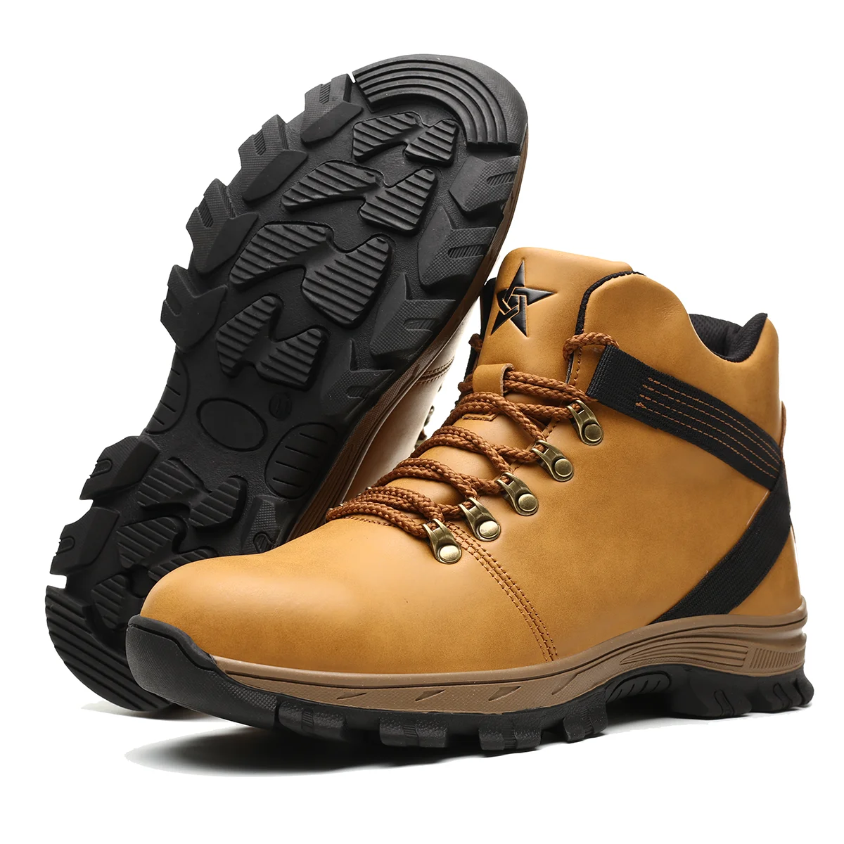 Security-protection Shoes Men's Safety Work Boots Industrial Safety Boots Waterproof Safety Shoes Male Sneakers Outdoor Hiking