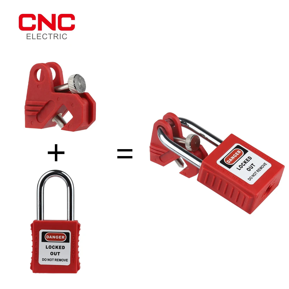 CNC Industrial Air Switch Safety Lockout Electrical Safety Lock And 38mm Nylon Shackle Household Plug Lockout Device Safety Tool
