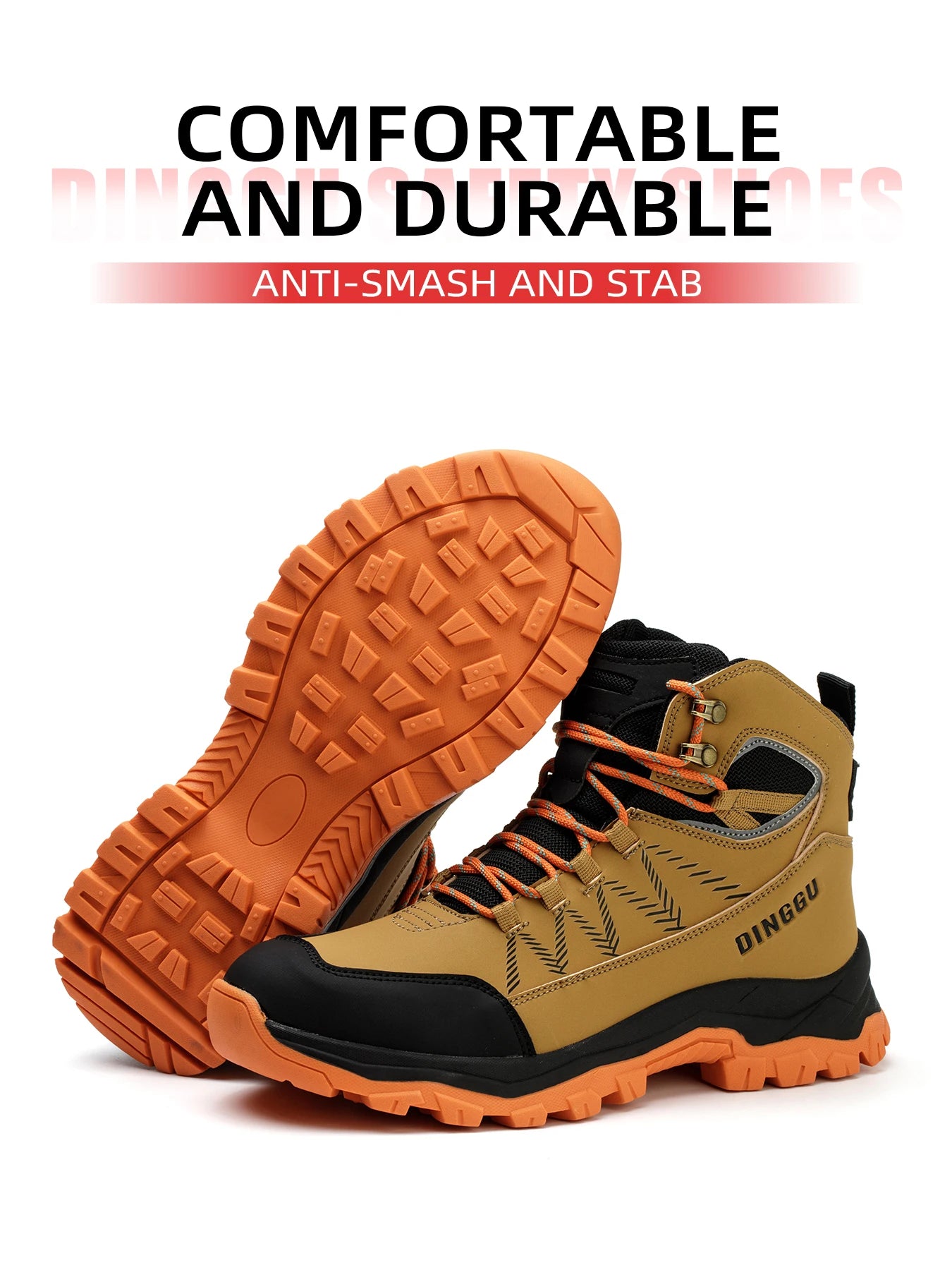 Safety Shoes Men's Steel Toe Oil Resistant Work Boots for Industrial Use Anti-smash Anti-Puncture Work Safety Boots Warehouses