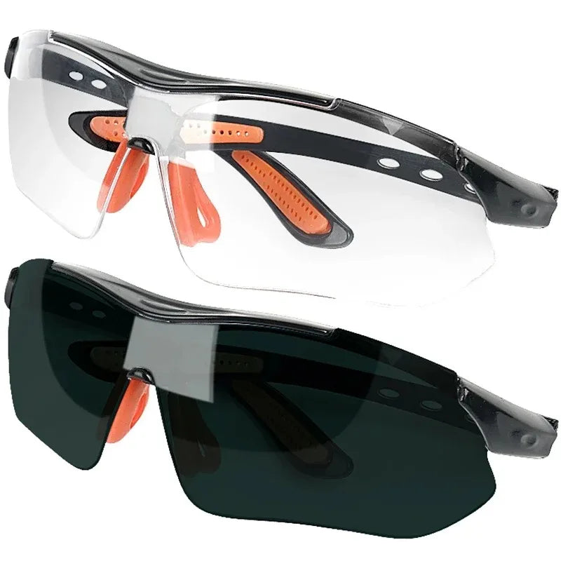 2Pcs Clear Eye Sand Prevention Windproof Safety Riding Goggles Vented Glasses Work Laboratory Safety Goggle Glasses Spectacles
