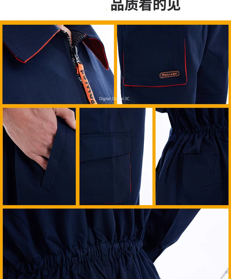 2023 Work Overall Uniform Men Women Working Coveralls Welding Suit Car Repair Workshop Mechanic Plus Size Clothes
