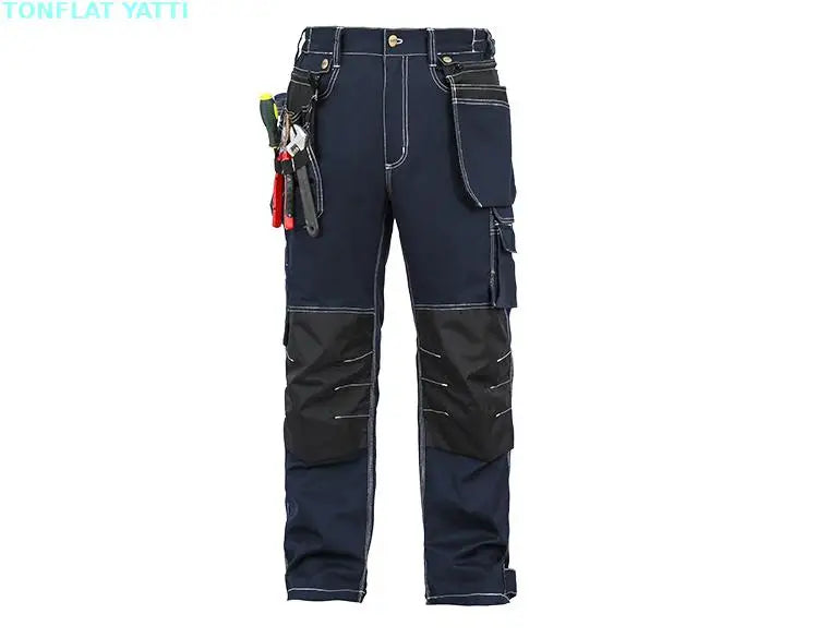 New Overall Uniform Wear Mens Carperner 100% Cotton Durable Multi Pockets Work Trousers With Eva Knee Pads Work Pant Workwear