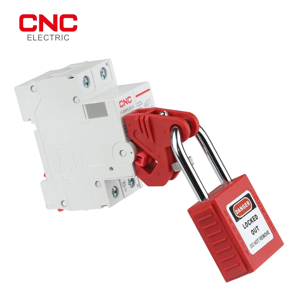 CNC Industrial Air Switch Safety Lockout Electrical Safety Lock And 38mm Nylon Shackle Household Plug Lockout Device Safety Tool
