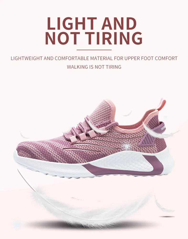 Pink women's safety shoes Steel head anti-smash Light soft breathable work shoes Women's outdoor industrial safety shoes