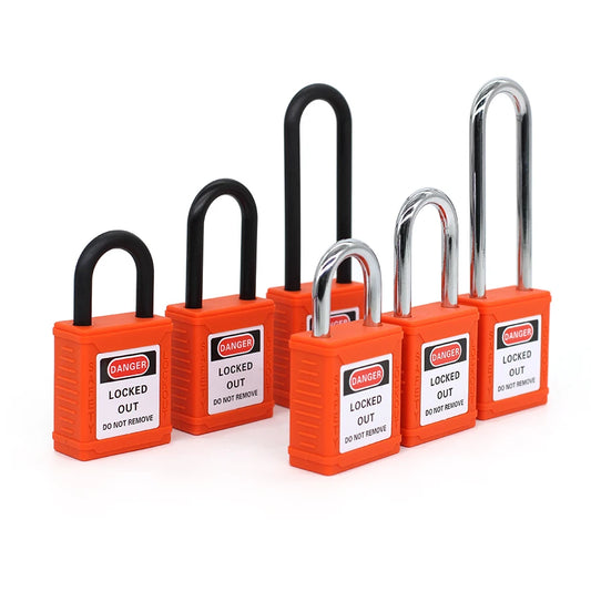 25mm/38mm/76mm Orange Color Industria Safety Lockout Padlock Safety Locks Suitable for industrial and electrical applications