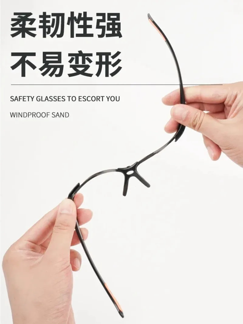 2Pcs Clear Eye Sand Prevention Windproof Safety Riding Goggles Vented Glasses Work Laboratory Safety Goggle Glasses Spectacles